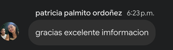 Reseña de patricia palmito ordoñez: gracias, excelente información